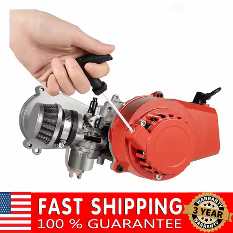 49CC 50CC 2-Stroke Engine Motor for Mini Dirt Bike Pocket Bike ATV Scooters 50cc Dirt Bike Engine, 4