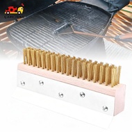 [lahomia] Bristles Pizza Oven Stone Brush Brass Bristles Rustproof with Steel Spade for Fireplace Gr
