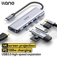 LLANO 8K Hub typec to hdmi 2.1 HD Display Docking Station for 4k60/144/165Hz 2k Converter for Tablet