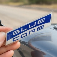 Reflective 3D FI/EFI Motorcycle Decal - Blue Core Injection Logo Sticker  Pelekat Logo Biru Core 3D 