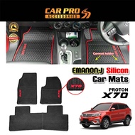 Proton X70 Customized Odor Free Silicone Car Floor Mats carpet carmat Waterproof Carpet - Red / Blue / Black silikon