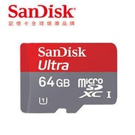 ＊鼎強數位館＊SanDisk Ultra microSD UHS-I 64GB 記憶卡 (公司貨) 30MB/s C10, 支援手機平板行車紀錄器,錄製更多 Full HD 檔案