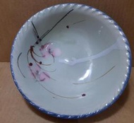 早期台灣手繪碗盤 碗公 老碗公-直徑21公分