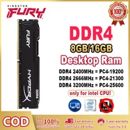 【 สําหรับ Intel CPU เท่านั้น】Kingston Fury Hyperx 8GB 16GB เดสก์ท็อป RAM DDR4 2400/2666/3200MHZ หน่ว