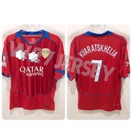 JERSEY PLAYER ISSUE - PE ES GE 3RD 2025-2026 name player Kvaratskheila + Patch UCL
