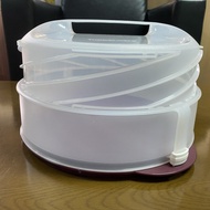 Cake Taker Tupperware Round Cake Carrier Can Be Adjusted Height 033