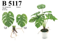 Artificial Leaf bush with roots / daun hiasan / Caladium / selloum / plants / event / leaf / plants / pokok / taro leaf