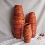 Natural Indonesian Rattan Vase Rattan Vase Rattan Vase Rattan Floor Vase Show Window Decoration Living Room Furnishings Vase