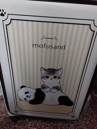 （太子交收）Mofusand 貓貓 前開式行李箱28吋 貓咪 熊貓 白色行李喼