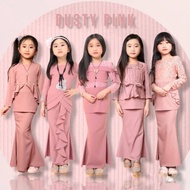 (DUSTY PINK) BAJU KURUNG RAYA BUDAK / BAJU RAYA SEDONDON IBU ANAK
