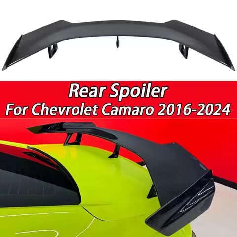 For 6th Gen Chevrolet Camaro 2016-2024 2017 2018 ZL1 1LE Style Glossy Black/Carbon Look Rear Trunk L