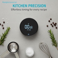 Auspiciousrui Magnetic Kitchen Timer Digital Timer Manual Countdown Rotary Timer Mechanical Cooking 