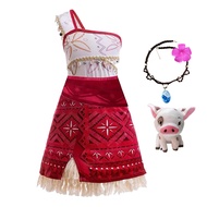 2024 ภาพยนตร์ Moana 2 สาวเจ้าหญิงชุด Halloween PARTY เครื่องแต่งกายแฟนซีเสื้อผ้าเด็ก Vaiana ชุด