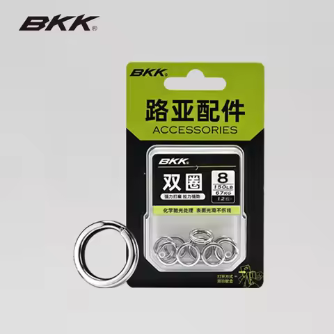 BKK Heavy Duty Split Rings Stainless Steel Fishing Split Ring Lure Connector for Saltwater Freshwate