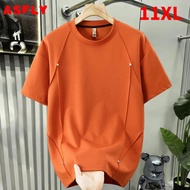 ASFLY 11XL Plus Size Men T Shirts Summer Casual Loose Short Sleeve Tshirts Tee Tops Man Big Size 10X
