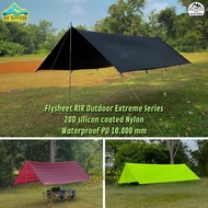 Flysheet 3x3 3x4 Meter 4x6 Meter Waterproof Nylon 20D PU 5000mm / Flysheet Bushcraft Penutup Atap Te