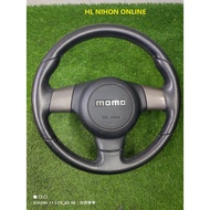 (used)Toyota Daihatsu  K-car Momo Steering Momo Euro Genuine Leather Steering Wheel PNP Perodua Myvi