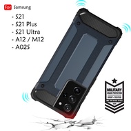 Samsung Galaxy A02S A12 M12 S21 S21 Plus S21 Ultra S21+ Rugged Armor Cover Hard Case Casing