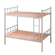 queen bed frame katil double decker single bed frameXinfuda Upper and Lower Bunk Iron Bed Staff Dormitory Height-Adjusta