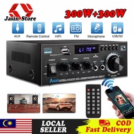 Stereo home audio amplifier receiver AK45,400W Bluetooth 5.0 HiFi stereo power amplifier 2.0 channel