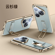 Ốp điện thoại da mạ cao cấp bảo vệ toàn bộ ống kính chống sốc phù hợp với Huawei Pura 80 Pro Pura80 