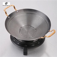 Honeycomb Wok Stainless Steel Non-Stick Wok 22cm/28cm Cooking Wok Korean Honeycomb Wok Non-Stick Sta