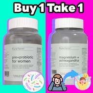 Pure Form Pre + Probiotic for Women | 50 Billion CFU Vaginal Probiotic Strains + Prebiotic Fiber
