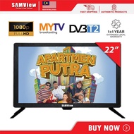 SAMView 22 Inch Fhd Tv Digital LED TV FHD 1080P MYTV DVB-T2 Ready 22寸电视机