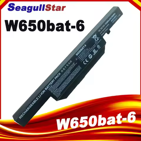 W650bat 6 Laptop battery for Hasee K610C K650D K570N K710C K590C K750D series Clevo W650S W650BAT-6 