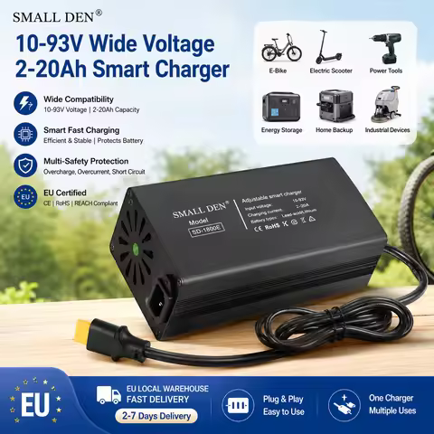 54.6V 67.2V 84V 5A 8A 10A 12A 15A 20A Smart Lithium Battery Fast Charger for 13S 16S 20S Lipo Li-ion