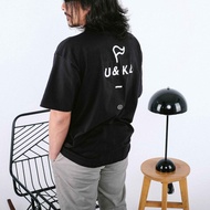 UNKL347 Black T-Shirt Combed Material Simple Motif BDTM T Shirt Lelaki Baju T Shirt