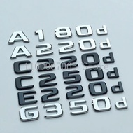 2017 Flat Letters A180d A200d  A220d C220d C250d C300d E220d G350d ABS Car Emblem for Diesel Oil Tru