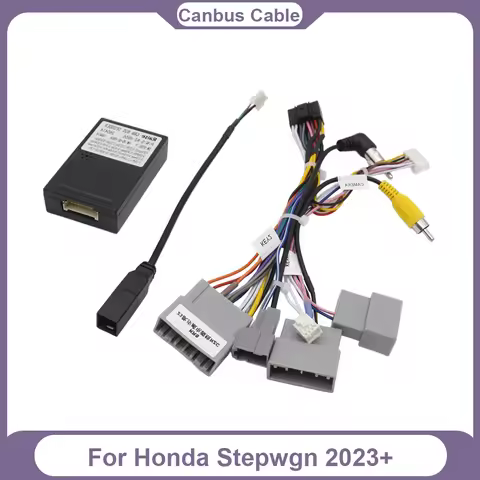 16 Pin Car Wiring Harness Adapter Canbus Decode Box Android Radio Power Cable For Honda Stepwgn 2023