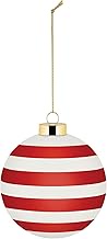 Alessi Delight NZ04 4 - Handblown Glass Christmas Bauble Diameter 9 cm Red White Gold