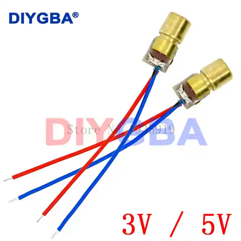 10PCS Adjustable Mini Laser Pointer Diode RED Dot Laser Diod Circuit 3V/5V 5mW 650nm Module Pointer 