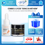 Combo Sáng Da Mờ Nám Lycos : Tinh chất Peel Da Lycos + Kem Nám Đêm Lycos - Xóa nhăn nám tàn nhang