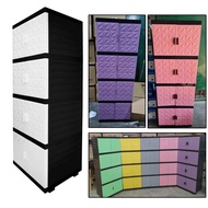 Multipurpose 4-Tier Plastic Wardrobe Clothes Rack