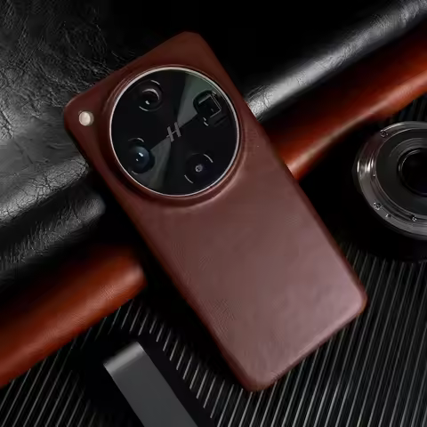 Vintage Full Wrapped Genuine Leather Case For OPPO Find X9 Ultra X7 X8Pro X7Ultra Business Oil Wax M