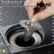 DAPHNE Sink Strainer, With Handle Stainless Steel Drain Filter, Usefull Black Hair Clean Up Floor Drain Mesh Trap Kitchen Bathroom Accessories