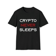 Crypto Never Sleeps Crewneck Softstyle T-Shirt | Crypto