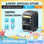 Anker SOLIX C300 Portable Power Station 288Wh 300W(600W Surge) Power Bank 7-Port Fast Charging A1722