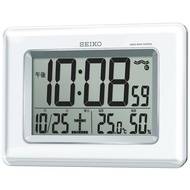 [Direct From Japan] SEIKO Clock Wall Table Combined Use Radio Waves Digital Calendar Temperature Humidity SQ424W
