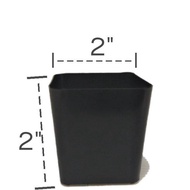 กระถางพลาสติก 2นิ้วสี่เหลี่ยมสีดำ(100ใบ)