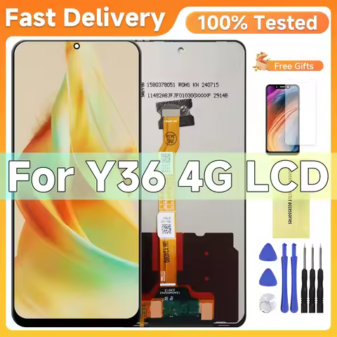 6.64''Tested VIVO Y36 4G Display Screen For Y36 LCD V2247 Display Touch Digitizer Assembly Replaceme