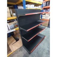 Big Rack Wall Gondola Black  Big Rack Wall Gondola Black  Big Rack Wall Gondola Black  (3+1)