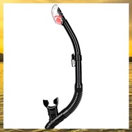 Dry Snorkel for Adults Silicone Breathing Tube with Valve Snorkeling Gear Swim Training Equipment