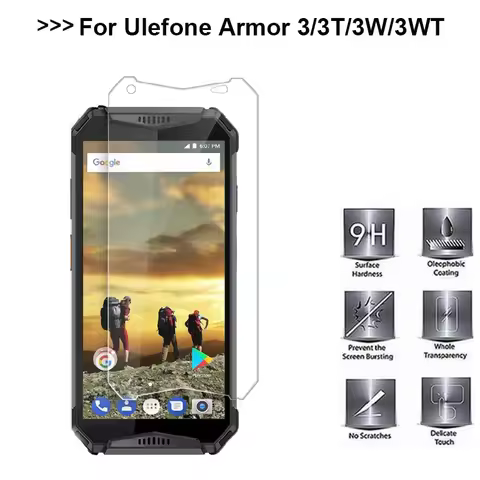 100% Original 2.5D Tempered Glass For Ulefone Armor 3 3T Screen Protector protective film For Ulefon