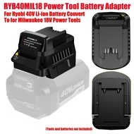 For Ryobi 40V Lithium Batteries Convert To for Milwaukee 18V Tools RYB40MIL18 Tool Battery Adapter