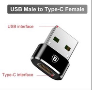 BASEUS USB Type C Female to USB Type-A Male OTG (On The Go) adapter (Brand New !!)