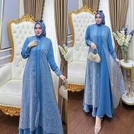 Gamis 2026 terbaru mewah brokat wanita kekinian/ Dress remaja dewasa simple elegan kondangan outher